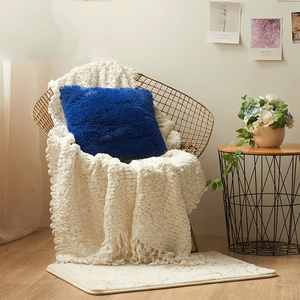 Soft Corduroy Solid Square Fur Cushion Cover <strong>Pillow</strong> <strong>Case</strong> for Living Room Couch Sofa Bedroom - Product Image 3