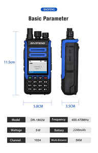 Baofeng <span class=keywords><strong>DR</strong></span>-1802U Original DMR talkie-walkie numérique haute fréquence meilleure qualité dispositif de <span class=keywords><strong>jambon</strong></span> bidirectionnel sans fil - Product Image 3