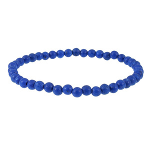 Pulseras de cuentas de piedra Natural azul de 4mm para mujer Reiki cuarzo cristal lapislázuli aguamarina Aventurina Pulsera joyería Pulsera - Product Image 4