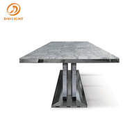 Ensemble de table à manger moderne pour 12 personnes avec plateau en marbre, forme et pieds personnalisables, pour meubles de restaurant, Foshan Guangdong, garantie de 5 ans