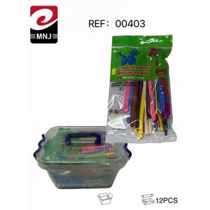 MNJ Long Balloons With Air Pump 12Pcs For Party Modelling - Product Image 1