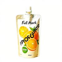 Pochette à bec verseur personnalisée pour emballage liquide, idéale pour le jus d'orange, sac plastique haute barrière anti-fuite avec buse