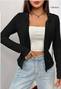 Blusa Casual Elegante para Mujer, Negra, con Estampado Floral, Tejida, Ligera y Cómoda - Product Image 3