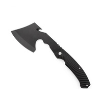 Hache tactique de survie à lame dépolie avec manche G10, petite hache