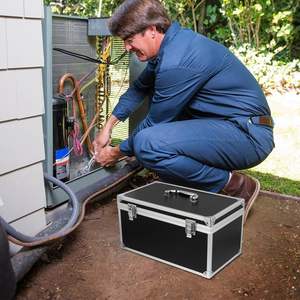 Free sample Customizable Aluminum <b>Hard</b> Case Briefcase Box Portable Metal Nylon Flight Case with DIY <b>Foam</b> Insert Storage OEM ODM - Product Image 5