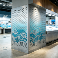Taux de perforation personnalisé, découpe de contour sur mesure, panneau de conception personnalisée, tôle d'aluminium découpée au laser pour cuisine et villa, écologique