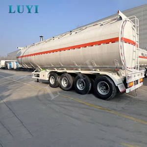 Semirremolque <span class=keywords><strong>Cisterna</strong></span> de Combustible de Servicio Pesado de 4 Ejes, 54000L, Acero al Carbono/Aluminio, para Transporte de Diésel, Gasolina y Petróleo - Product Image 3