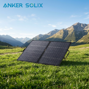 แผงโซลาร์เซลล์ Anker Solix PS100 100W สำหรับทุกสภาพอากาศ กันน้ำ ใช้ได้กับการตั้งแคมป์ เดินป่า ชายหาด รถบรรทุก ครอบครัว จัดส่งในสหราชอาณาจักร - Product Image 1