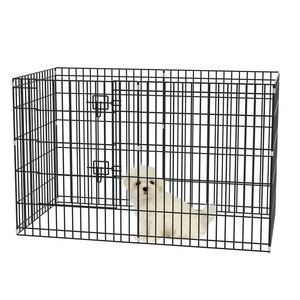 Metal tel ekstra büyük kapalı köpek oyun parkı 8 Panel siyah Metal çit köpek Run katlanabilir <span class=keywords><strong>Pet</strong></span> yavru oyun parkı genişletilebilir - Product Image 6