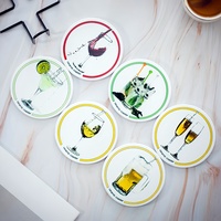 Sous-verres en céramique vierges personnalisables par sublimation pour hôtels et restaurants, absorbants, résistants à la chaleur, couleur CMYK