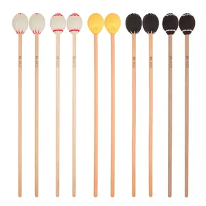 Manufacturer sells percussion instrument accessories premium maple soft drumsticks marimba mallets