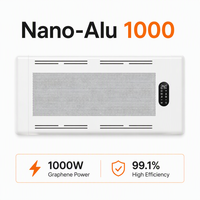 Radiateur Électrique Mince 42mm 1000W, Panneau Radiant en Graphène Haut de Gamme, Gain de Place, Choix du Designer, Homologué UKCA CE, 0dB