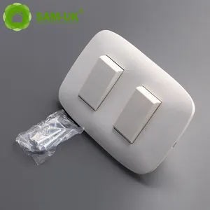 4 gang plastic frameless wall light switches socket electric box luxury led dimmer base panel american