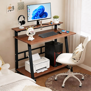 Bureau d'ordinateur pliable en bois simple, mini table mobile pour ordinateur portable, idéal pour petits appartements, chambres et comme table de chevet pliable pour l'école - Product Image 6