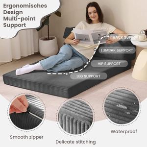 Memory <strong>Foam</strong> Vacuum <strong>Compressed</strong> Convertible Sleeper Chair <strong>Foldable</strong> Matress Living Room Boneless Couch - Product Image 3