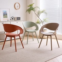 Chaise en plastique empilable épaissie, style nordique moderne et simple, pour la maison, la restauration commerciale et les salons de thé, modèle populaire sur internet