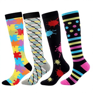 Set di <span class=keywords><strong>Calze</strong></span> a Compressione in Nylon per Sport e Corsa, Vendita Transfrontaliera, Combinazione Libera, Sopra il Ginocchio - Product Image 1