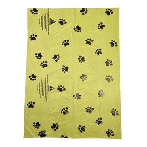 2024 yüksek kalite özel çevre dostu taşınabilir biyobozunur tek köpek kaka poşetleri sevimli köpek pençe baskı tasarım plastik - Product Image 1