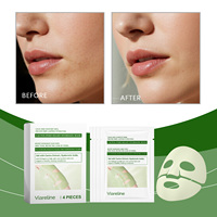 Masque facial en feuille Viareline Cactus pour nettoyer les pores, tous types de peaux, éclaircissant, blanchissant, hydratant, en gros, en boîte