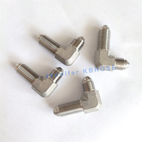 JIC -3an AN3 3AN -3 an (3/8-24) Adaptor pemipaan pas jalur rem Male 45 90 derajat lurus