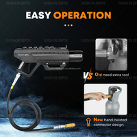 Nouveau Pistolet Airsoft MOKA H-C08 Cryo Sans Résidu de Glace Pistolet Métallique CO2 à LED Magique Lanceur de Fumée avec Cylindre Générateur de Brouillard Portatif