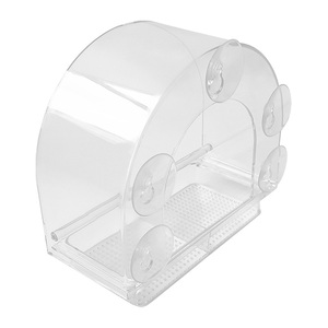 Tùy Chỉnh Cửa Sổ <span class=keywords><strong>Bird</strong></span> Trung Chuyển PC Nhựa Hoang Dã <span class=keywords><strong>Bird</strong></span> Thực Phẩm Dispenser Với 5 Mạnh Mẽ Cốc Hút - Product Image 6