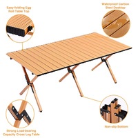 Table pliante portable légère et minimaliste en acier carbone pour le camping, les pique-niques, la plage, le jardin, les meubles d'extérieur