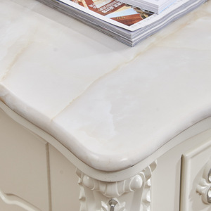 Ensemble de meubles de style européen : table basse et <span class=keywords><strong>meuble</strong></span> <span class=keywords><strong>TV</strong></span>, design moderne minimaliste nordique, extensible avec <span class=keywords><strong>roulettes</strong></span> et espace de rangement - Product Image 2