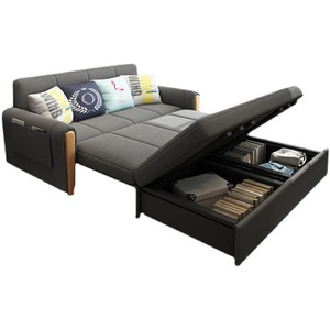 Modernes Ausziehbares Klappbares Stoff-Schlafsofa mit Stauraum für Wohnzimmer Schlafzimmer Hotel - Product Image 1
