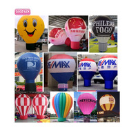 Ballons à air chaud gonflables pour la publicité extérieure, ballons à air chaud géants populaires pour les événements, ballons à air chaud gonflables à poser au sol à vendre