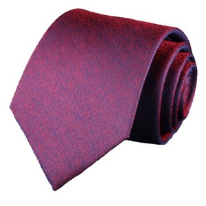 Mulberry Silk Jacquard Weave <strong>Tie</strong> Men's Wedding Casual <strong>Burgundy</strong> Striped Professional Work Formal Business Trend Customizable Logo - Product Image 5