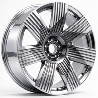 Jante en aluminium noir usiné 21 22 pouces 5x112, jante en alliage 66,5 mm ET25/33/35 950 kg pour tuning de voitures Bentley/Rolls Royce