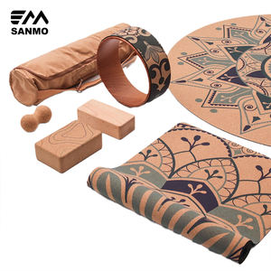 Tapis d'exercice organique de qualité supérieure écologique biodégradable durable en bois de liège Logo en caoutchouc de qualité supérieure et tapis de yoga en liège non toxiques - Product Image 4