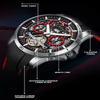 Jam Tangan Mekanik Otomatis Mark Fairwhale Pioneer Series Racing Tali Karet Cair Alami Cadangan Daya 42 Jam Bercahaya FW-6120
