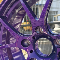 Rines de Aluminio Forjado Cóncavos Profundos Personalizados de 17 18 19 20 21 22 Pulgadas, 5*100 5*112 5*114.3 5*120, Color Morado Brillante, Diseño de Rayos Delgados para A3 A4 A5