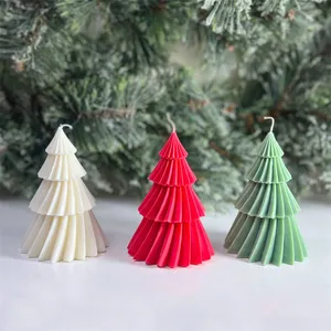 Candle Making Supplies Christmas Tree Tapered Novelty Candles Paraffin Wax Candles scented Luxury