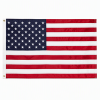 Drapeau américain brodé en tissu Oxford 210D robuste pour l'extérieur avec œillets en laiton – Vente en gros