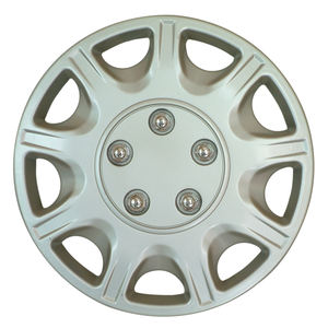 Capuchon <span class=keywords><strong>de</strong></span> <span class=keywords><strong>roue</strong></span> en alliage PP argent et noir, 13, 14 ou 15 <span class=keywords><strong>pouces</strong></span>, 1 pièce, meilleur prix - Product Image 1