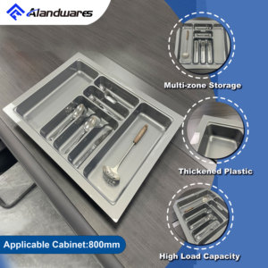 モダン多機能キッチンカウンタートップ食器箸スプーン収納オーガナイザー用品ホルダー引き出し用ABSカトラリートレイ - Product Image 3