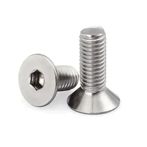 Countersunk Screws with Hexagon Socket M6 x 20/25 mm Made of A2 Stainless Steel DIN 7991 Countersunk Machine Screw