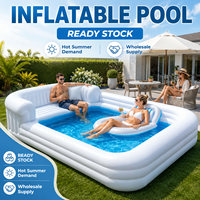 Canapé gonflable personnalisé pour piscine, piscine gonflable avec sièges, idéal pour les fêtes de famille dans la cour