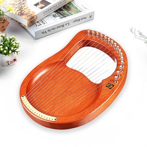 Arpa de Lira de Madera de 16 Cuerdas, Cuerdas de Metal, Madera Maciza de Caoba, Instrumento de Cuerda con Bolsa de Transporte, Llave de Afinación, Paño de Limpieza - Product Image 5