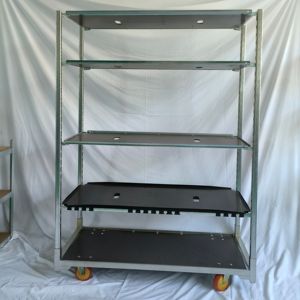 מרכז הגן מתגלגל תחבורה אחסנה מתכת חצי דנית טרולי פרחים טרולי דנית עגלה - Product Image 4