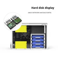 Boîtier NAS BenNiu B4 4 baies ATX pleine tour grande alimentation pleine hauteur PCIe noir pour service de stockage de fichiers serveur AIO