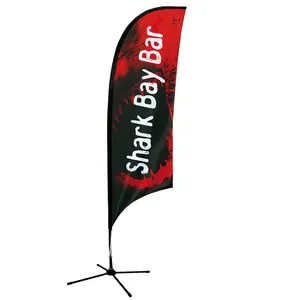 कस्टम विज्ञापन आउटडोर उड़ान बैनर अश्रु बूंद आंसू झंडे समुद्र तट पंख झंडा