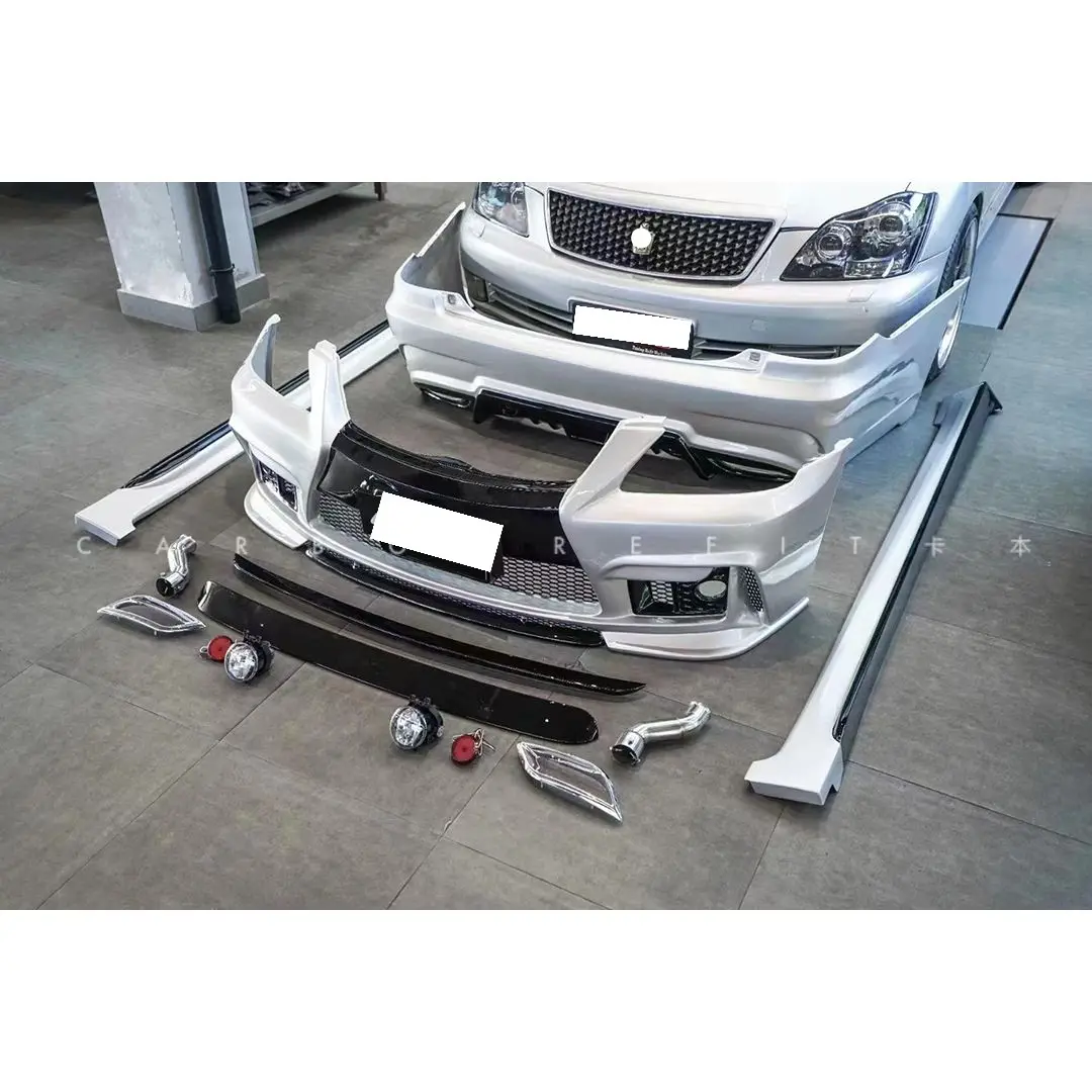 JDM AG Crown Kit Body Kit مصد أمامي جانبي لتويوتا كراون ترقية صدامات