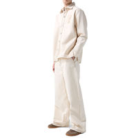 Étiquette personnalisée - Jean baggy blanc pour homme 100% coton ultra-doux, pantalon en denim uni coupe droite, jean blanc ample et ajusté tendance