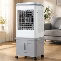 Ventilador Portátil Recargable de Bajo Precio, Aire Acondicionado Evaporativo, Enfriador de Aire Solar con Humidificación Eficiente