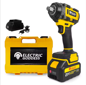 Llave <span class=keywords><strong>de</strong></span> <span class=keywords><strong>Impacto</strong></span> Eléctrica Industrial en Oferta, 21V, 500NM <span class=keywords><strong>de</strong></span> Torque, Motor sin Escobillas, Accionamiento <span class=keywords><strong>de</strong></span> 1/2 pulgada, para Bricolaje, Funciona con Baterí<span class=keywords><strong>a</strong></span> - Product Image 1
