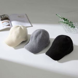 Casquette de baseball unisexe en laine mérinos, nouvelle collection automne-hiver 2025, en laine tricotée pour l'extérieur - Product Image 1